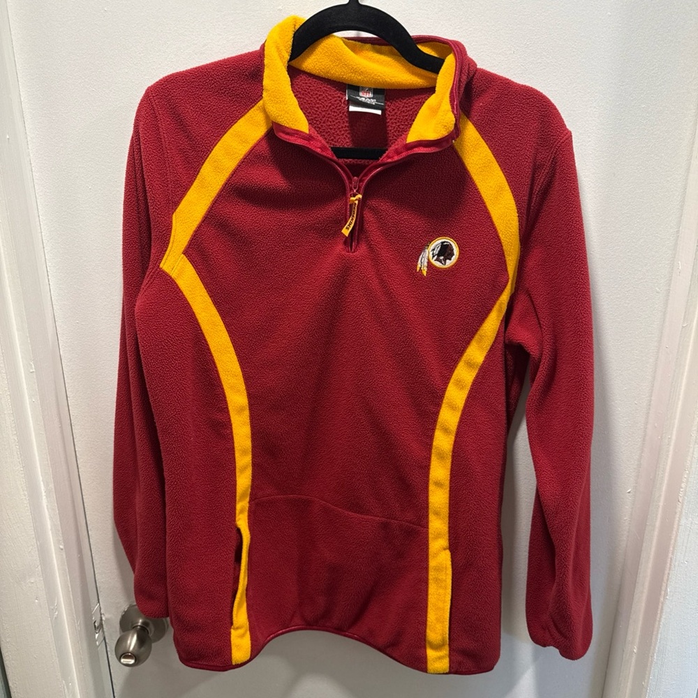 Vintage Redskins Womens Quarter Zip Fleece size Large
